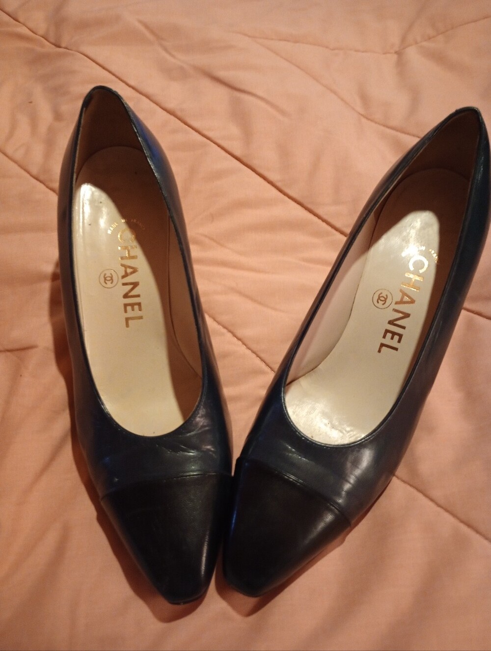 Chanel Cap Toe Leather Pumps